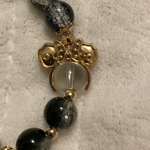 Elegant Black and Gold Beaded Bracelet - Picture 3 of 7